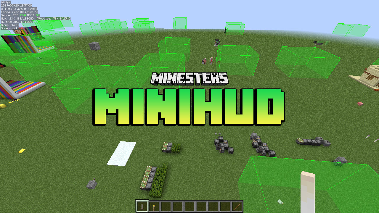 MiniHUD Mod (1.20.2, 1.19.4) - Mini F3 HUD 