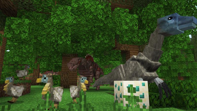 dinosaurs addon mcpe